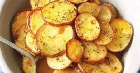 Batata Doce Assada Com Orégano e Limão