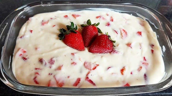 Creme Gelado de Morango