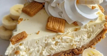Cheesecake de Pudim de Banana Sem Assar